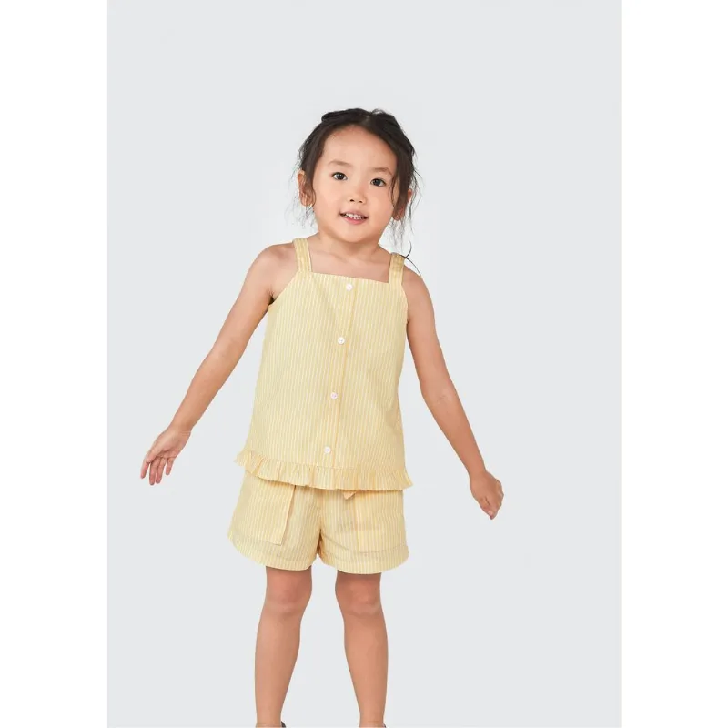 Blusa Regata Infantil Menina Toddler - Amarelo 004