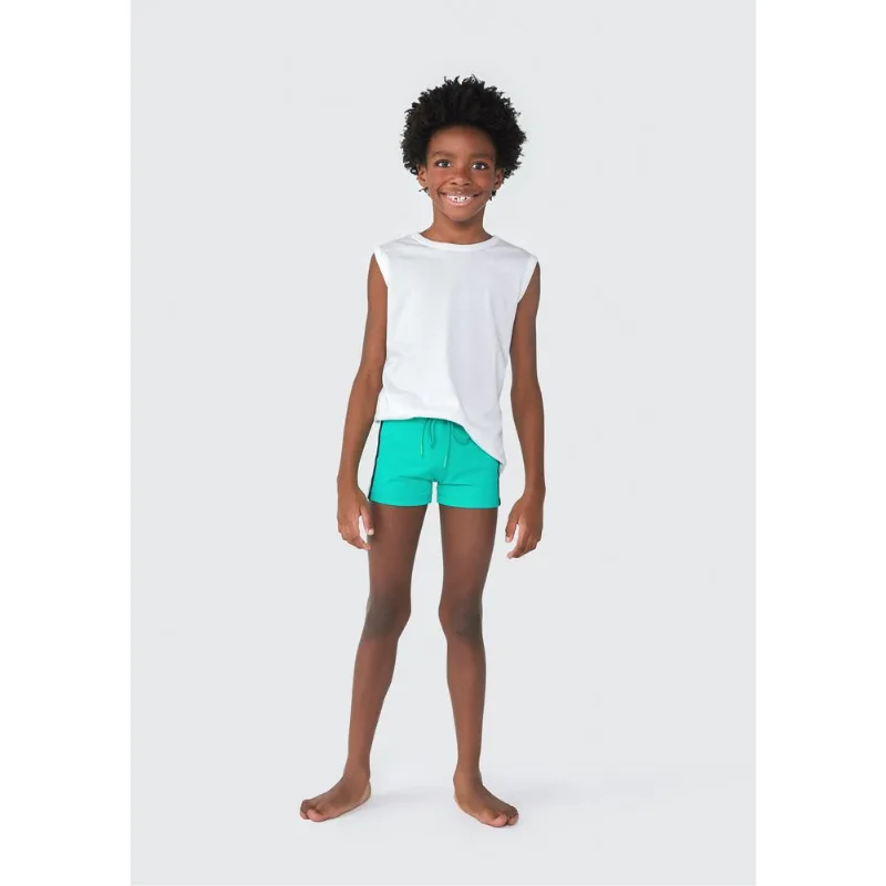 Sunga Infantil Box Com Proteção UV - Verde 010