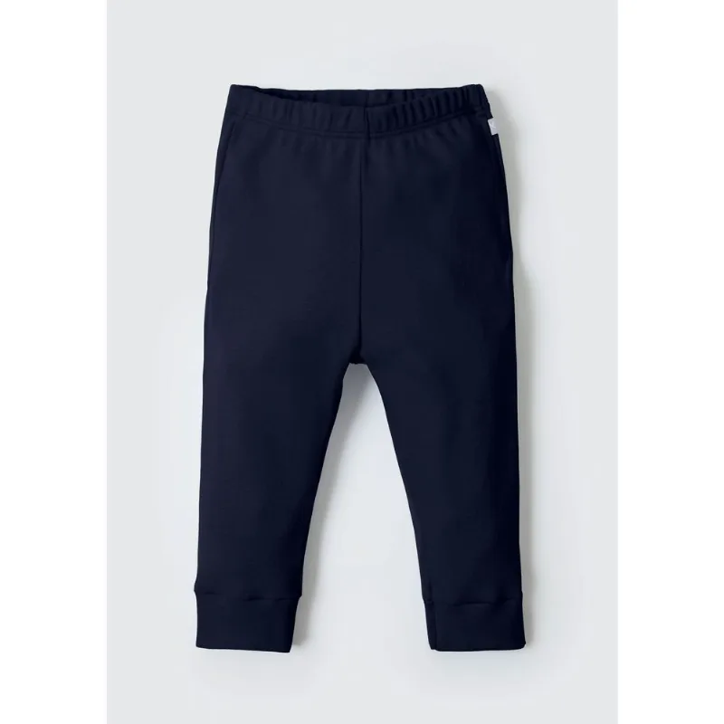 Calça Bebê Unissex Em Ribana - Azul 24M
