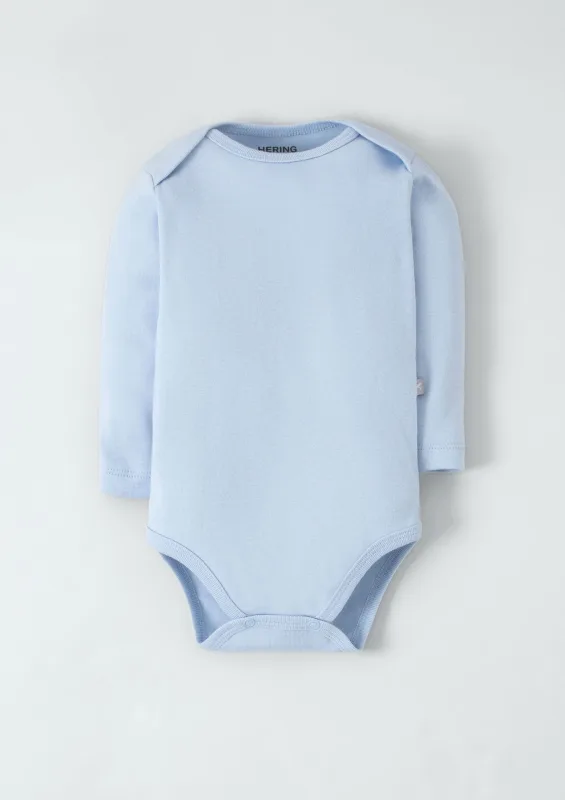 Body Bebê Unissex Manga Longa Em Ribana - Azul - Hering Kids - Bodies