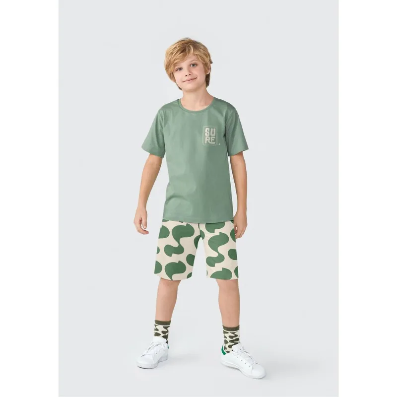 Conjunto Curto Infantil Menino Regular - Verde 012