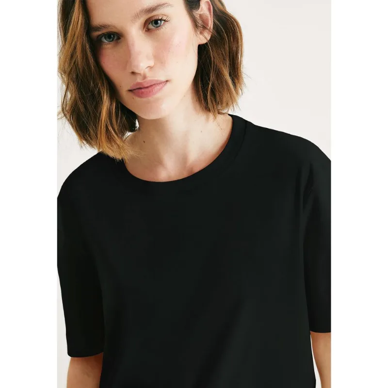 Blusa Feminina Manga Curta - Preto M