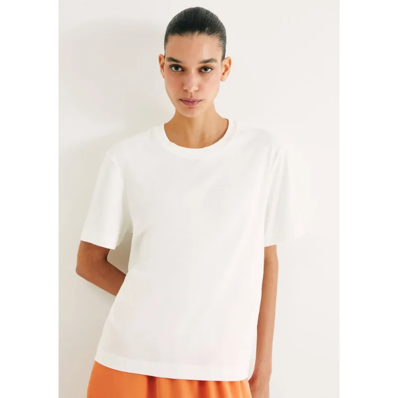 Blusa Feminina Manga Curta - Off white M