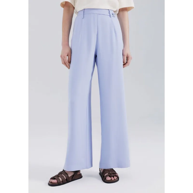 Calça Feminina Reta Cintura Alta Peach Touch - Lilás 044