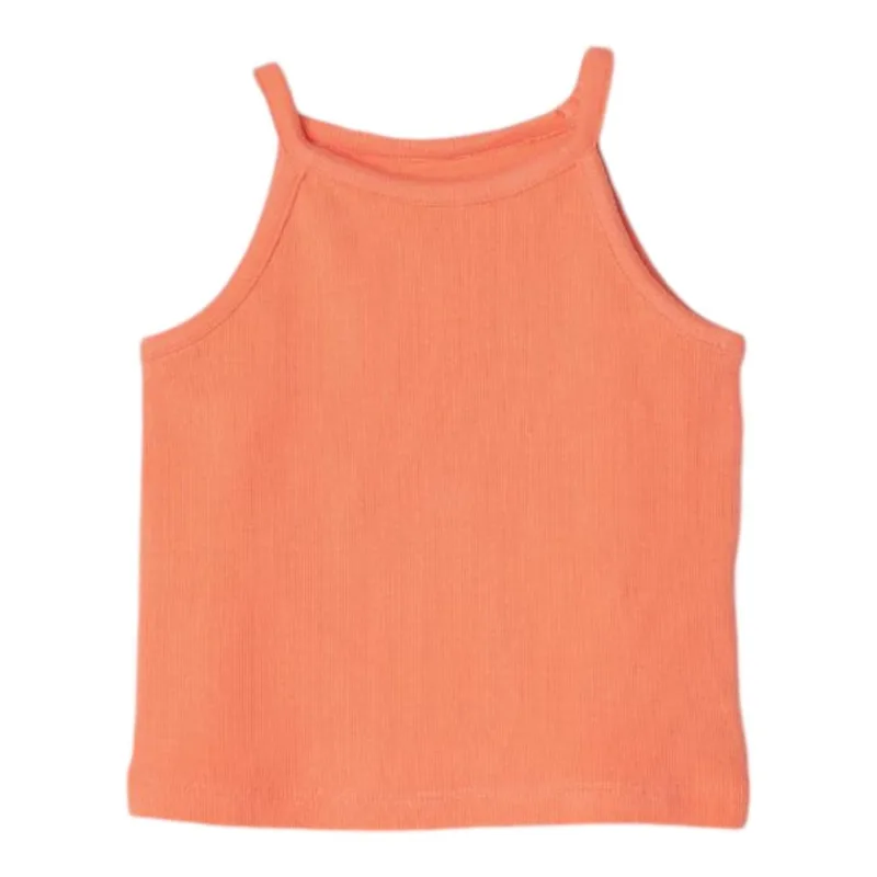 Camiseta Regata de Ribana Lisa Infantil Menina Coral- Hering 2 / Coral
