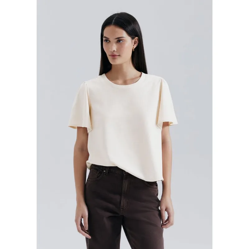 Blusa Feminina Manga Godê Com Linho - Creme XXG