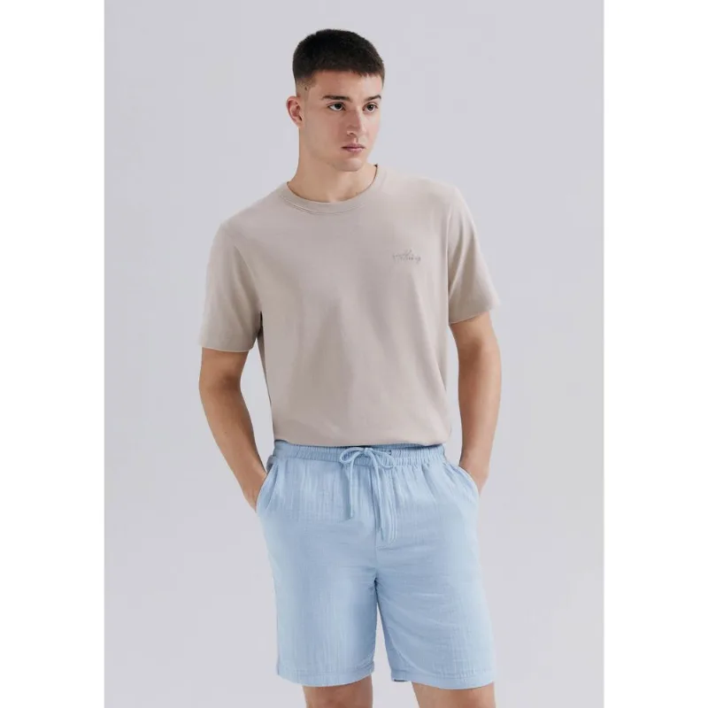 Bermuda Masculina Reta Texturizada - Azul XXG