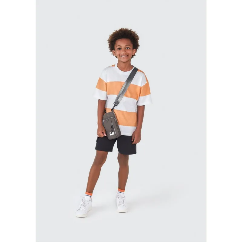 Camiseta Infantil Menino Oversized - Laranja 008