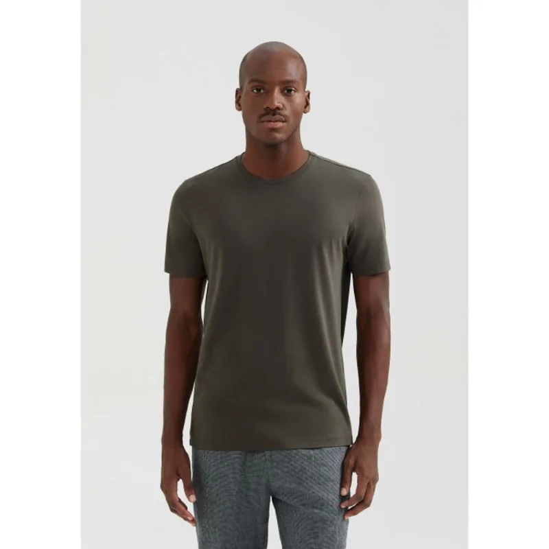Camiseta Básica Masculina Manga Curta Pima - Verde G