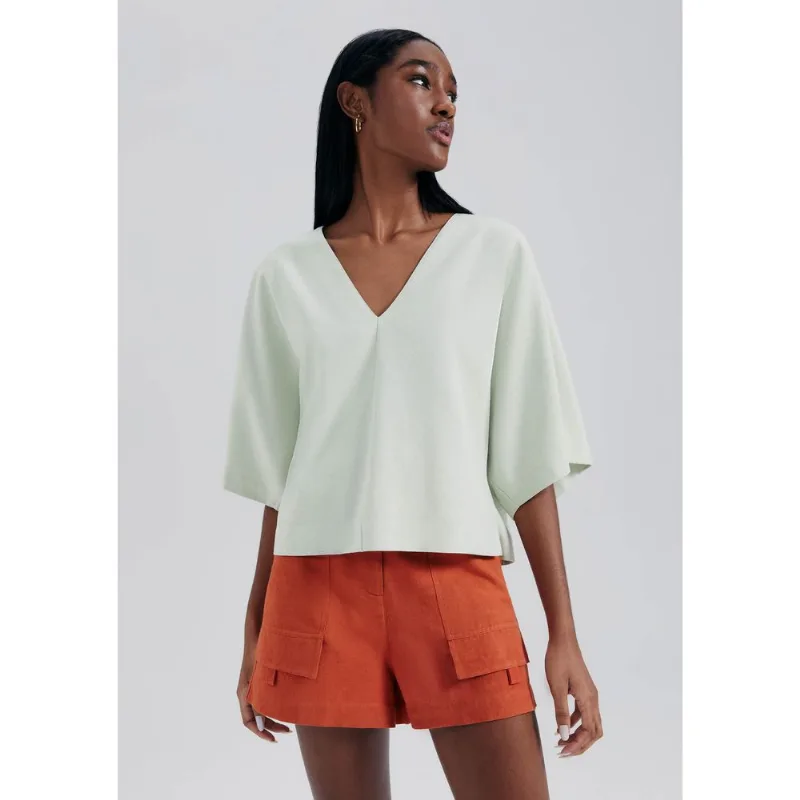 Blusa Feminina Em Viscolinho - Verde P