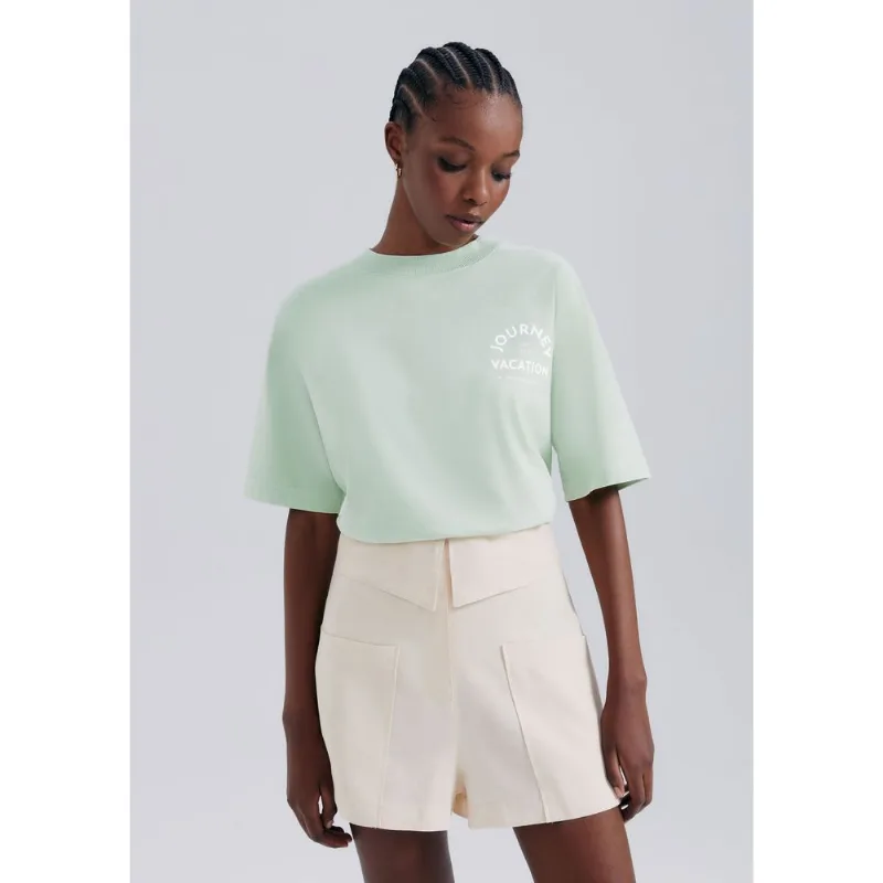 Blusa Feminina Estampada Oversized Super Cotton - Verde M