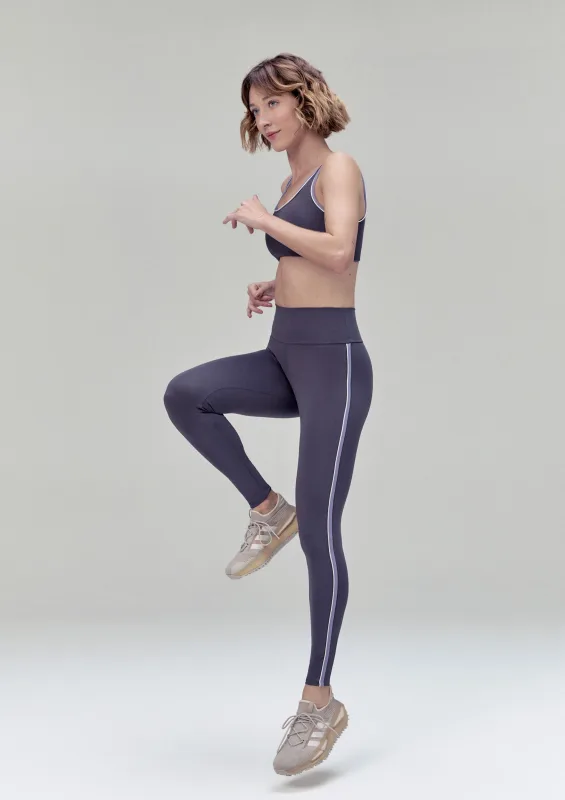 Calça Legging Esportiva Feminina Secagem Rápida - Roxo - Hering Sports - Leggings