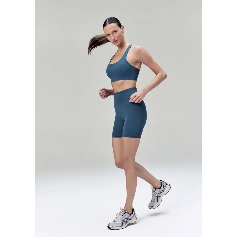 Bermuda Esportiva Feminina Biker com Fio LYCRA® - Azul XP