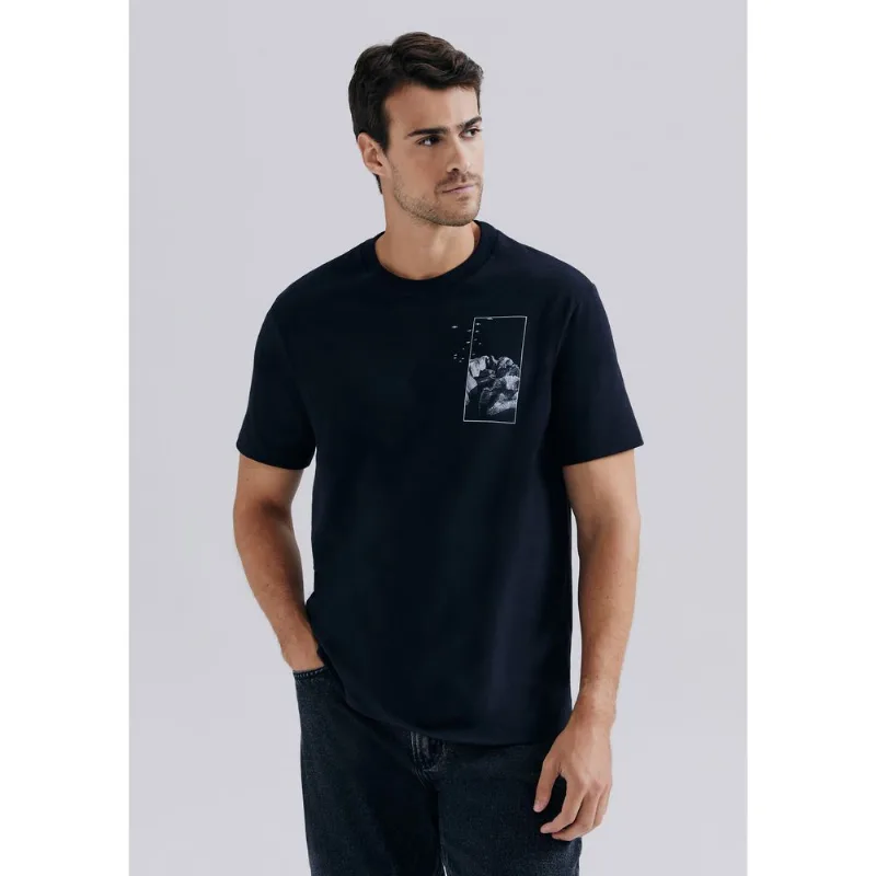 Camiseta Masculina Comfort Super Cotton Com Estampa - Preto XXG