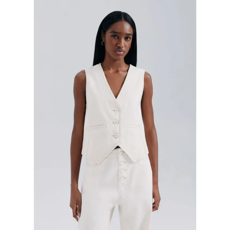 Colete De Sarja Feminino - Off white G