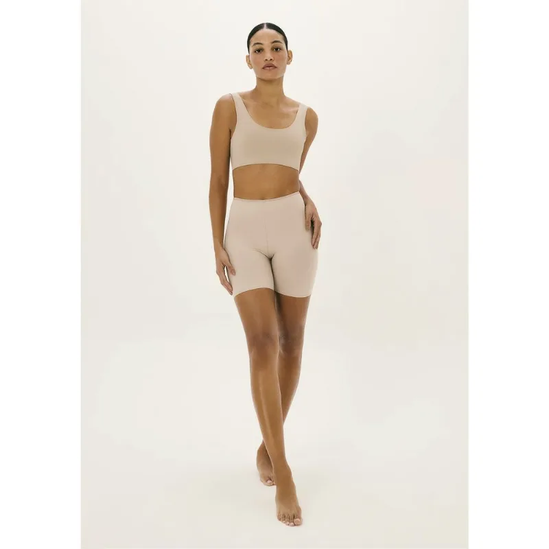Bermuda Em Microfibra Corte A Fio - Nude XXG