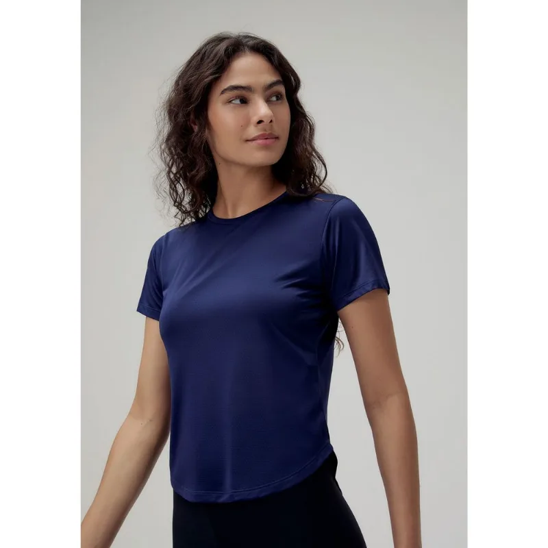 Camiseta Esportiva Feminina Texturizada - Azul P