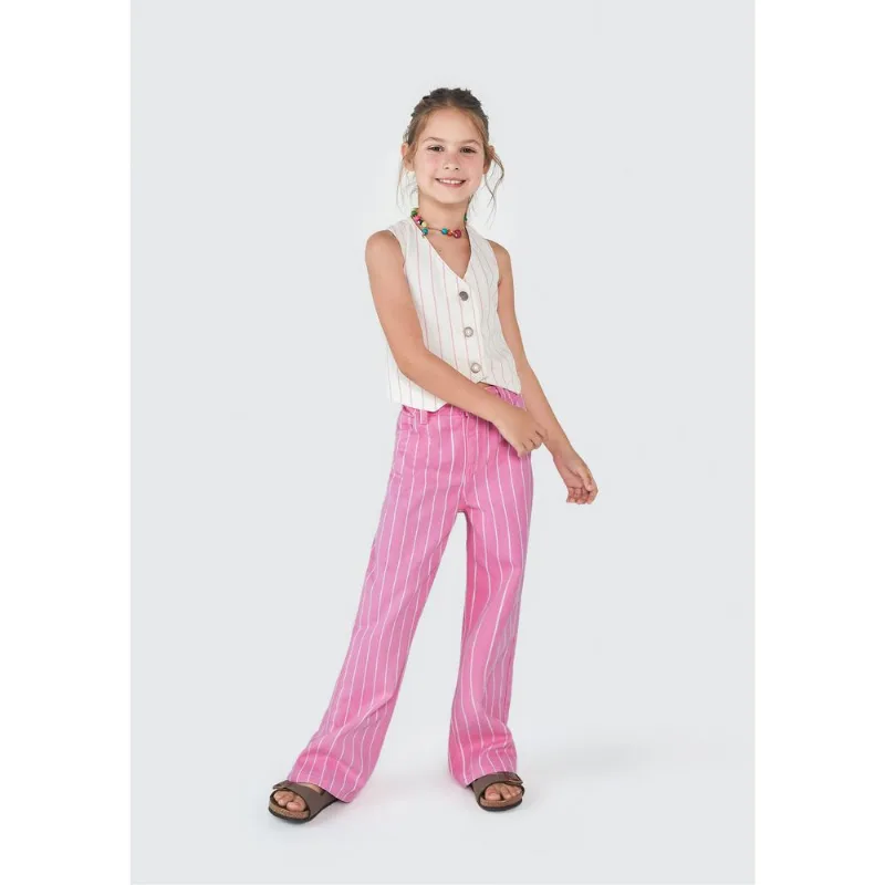 Colete Infantil Menina Em Sarja - Off white 008