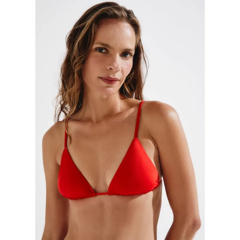 Top Biquíni Cortininha Com Fio LYCRA® - Vermelho XG
