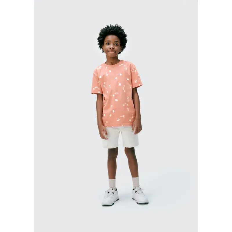 Camiseta Infantil Menino Estampada - Laranja 008