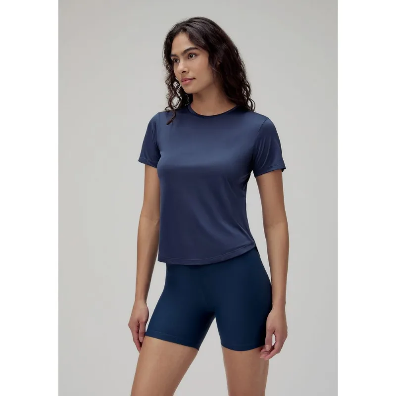 Camiseta Esportiva Feminina Texturizada - Azul XG