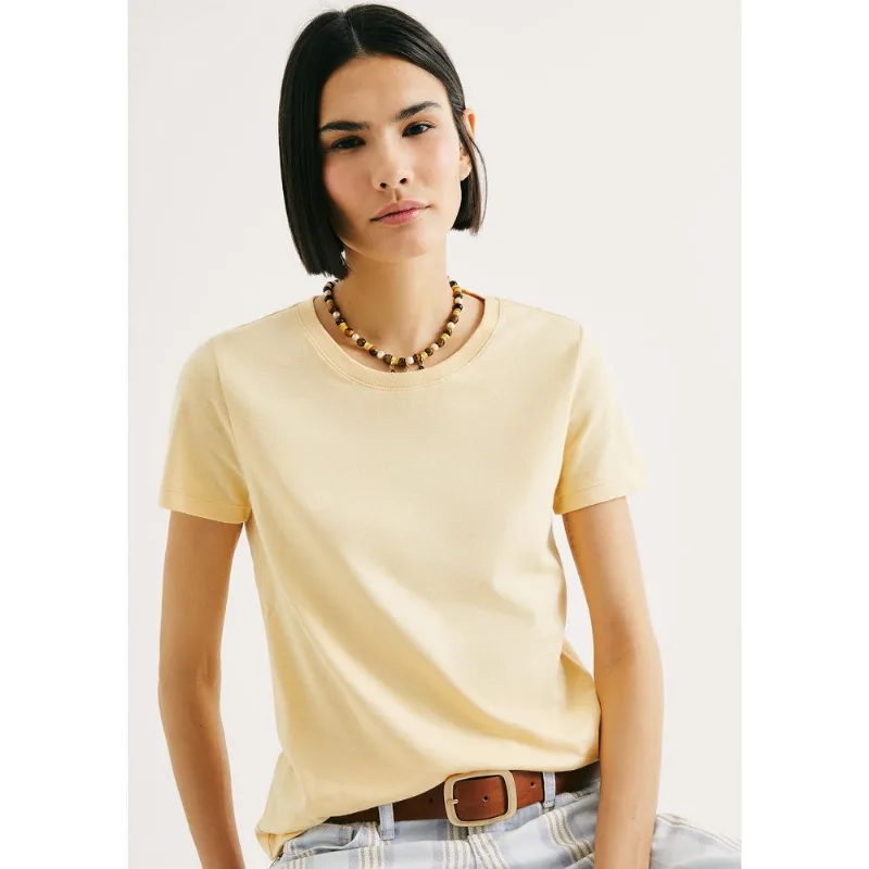 Camiseta Básica Feminina Slim World - Amarelo M