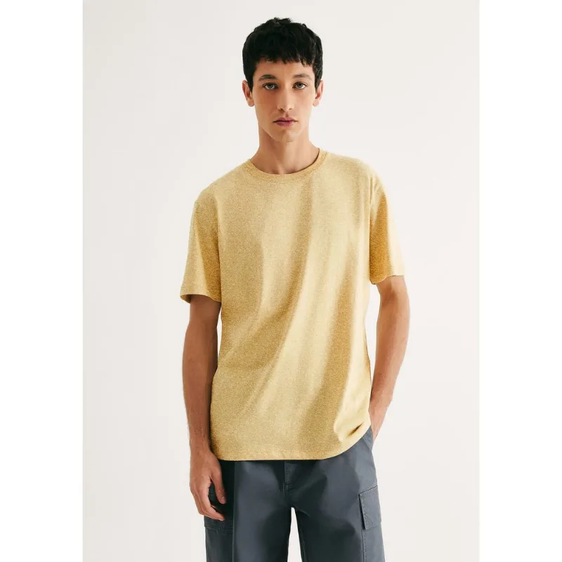 Camiseta Básica Unissex Manga Curta Regular World - Amarelo EXG