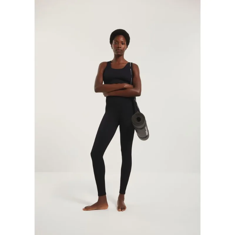 Calça Legging Feminina Canelada Sem Costura - Preto XG