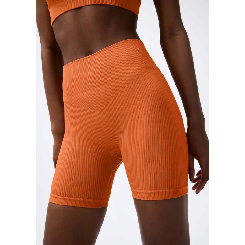 Bermuda Esportiva Feminina Biker Sem Costura - Laranja XG
