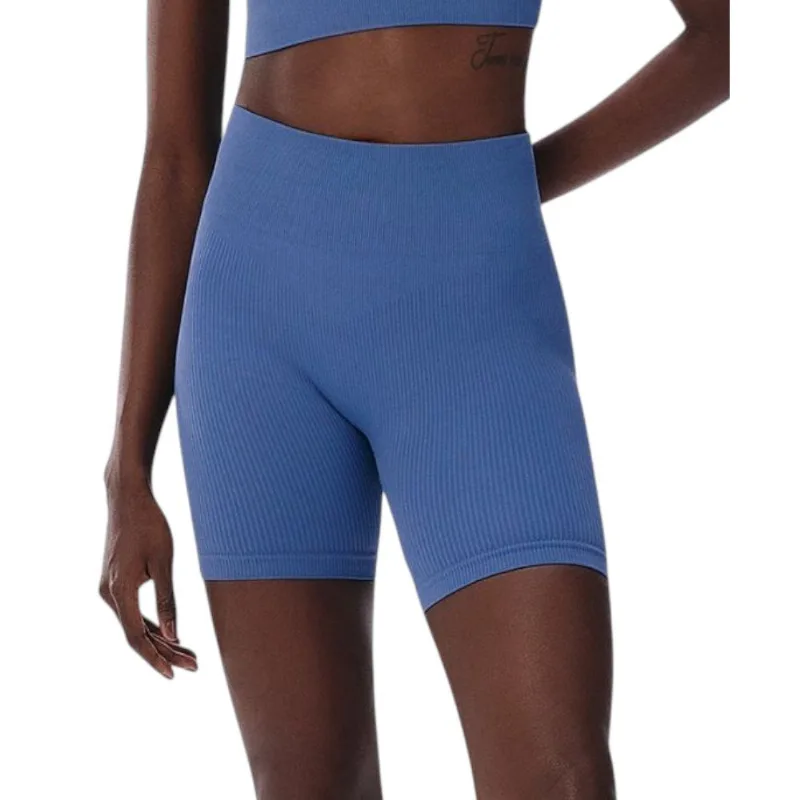 Bermuda Ciclista Esportiva Feminina P Hering Sports Canelada Sem Costura Azul (MP)