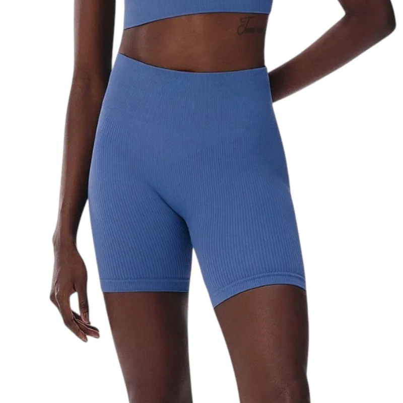 Bermuda Ciclista Esportiva Feminina M Hering Sports Canelada Sem Costura Azul (MP)