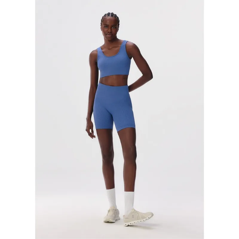Bermuda Esportiva Feminina Biker Sem Costura - Azul XG