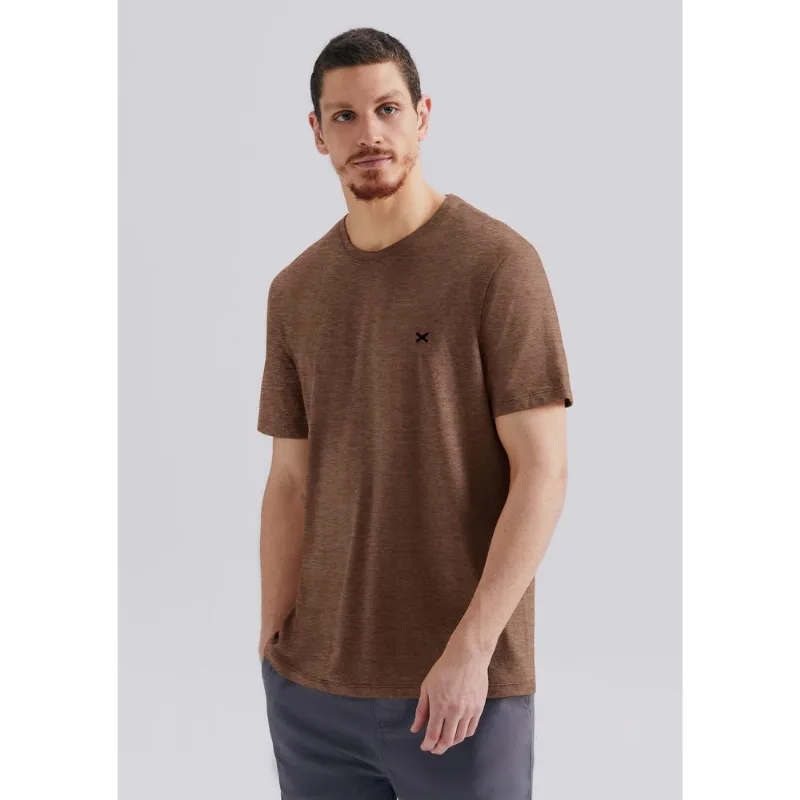 Camiseta Básica Masculina World Com Bordado - Marrom P