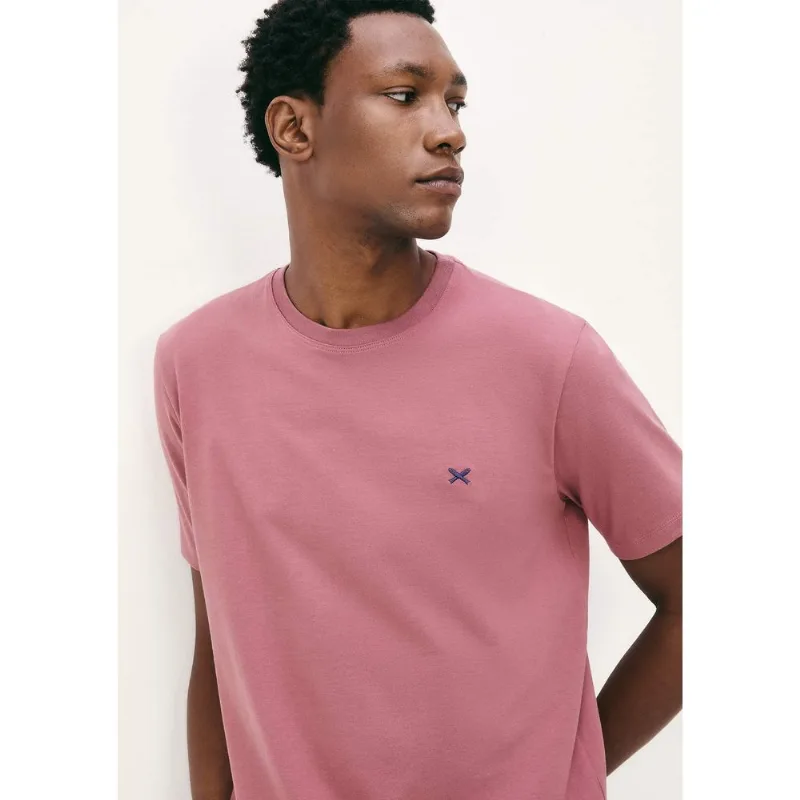 Camiseta Básica Masculina World Com Bordado - Rosa XXG