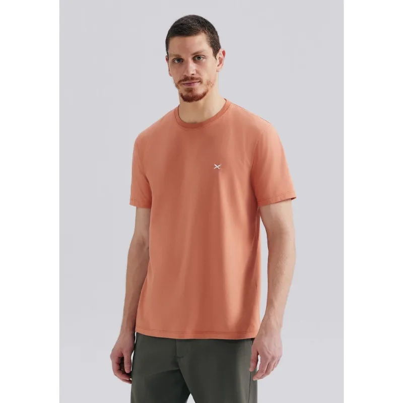 Camiseta Básica Masculina World Com Bordado - Marrom XG