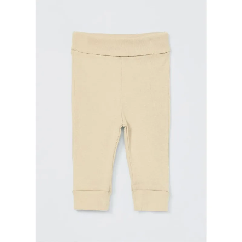 Calça Bebê Unissex Em Cós Alto - Amarelo 09M
