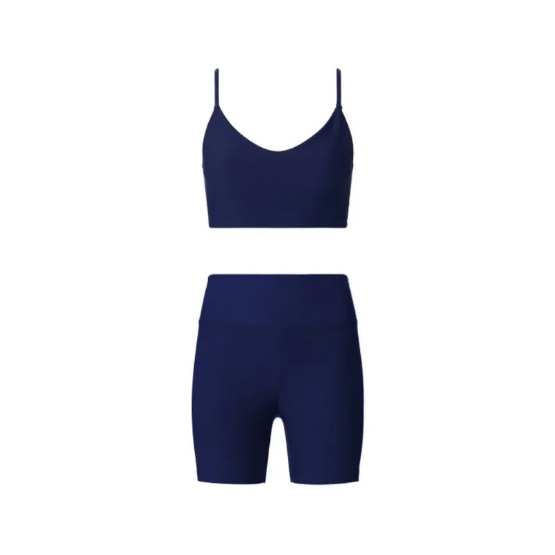 Kit Top E Bermuda Esportiva Proteção UV - Azul M