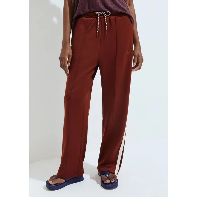 Calça Feminina 1990 Cintura Alta Com Faixa - Marrom P