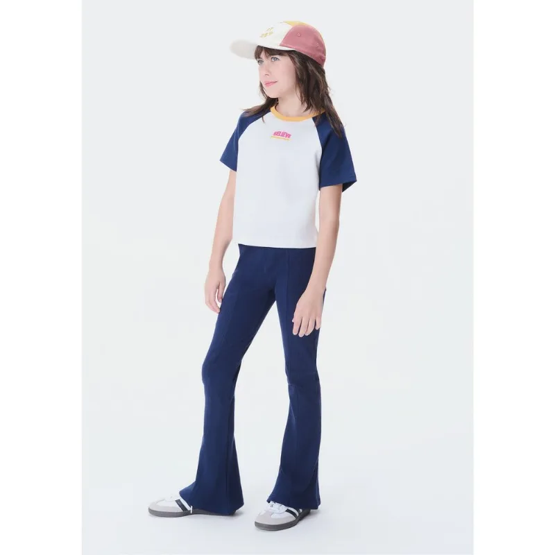 Calça Infantil Menina Flare - Azul 012