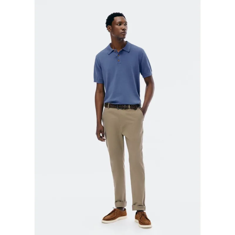 Calça Masculina Slim Chino Em Sarja - Bege 048