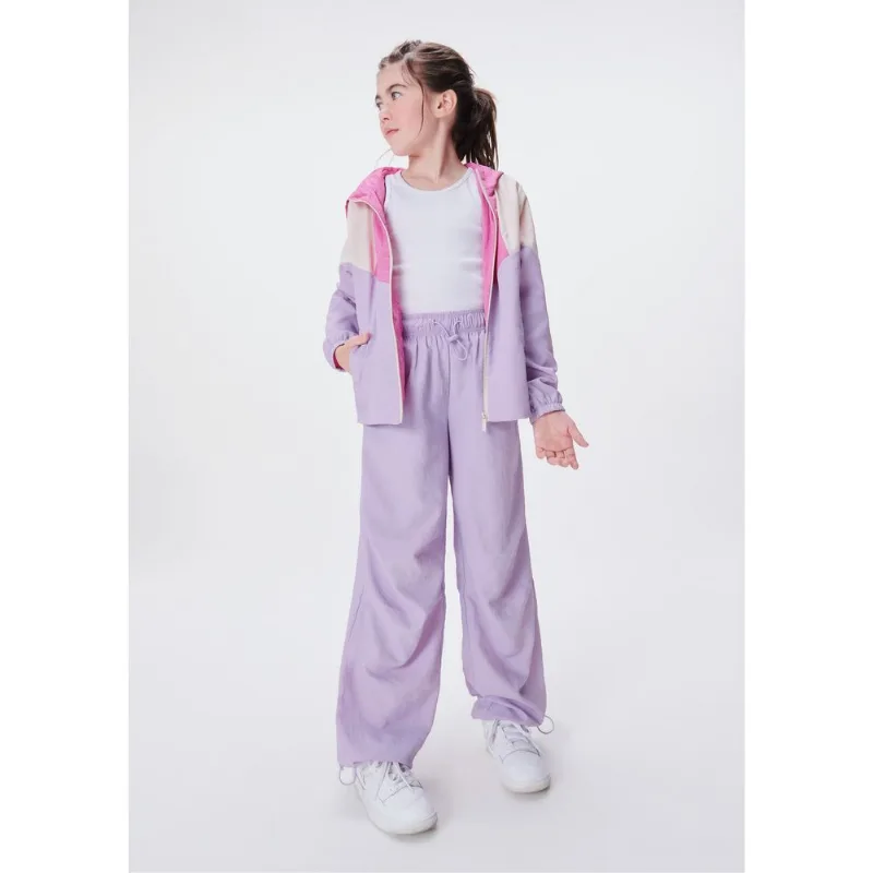 Calça Jogger Infantil Menina Em Nylon - Lilás 008