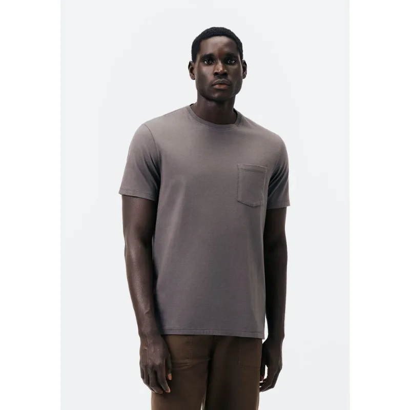 Camiseta Básica Masculina Comfort Super Cotton Com Bolso - Cinza G