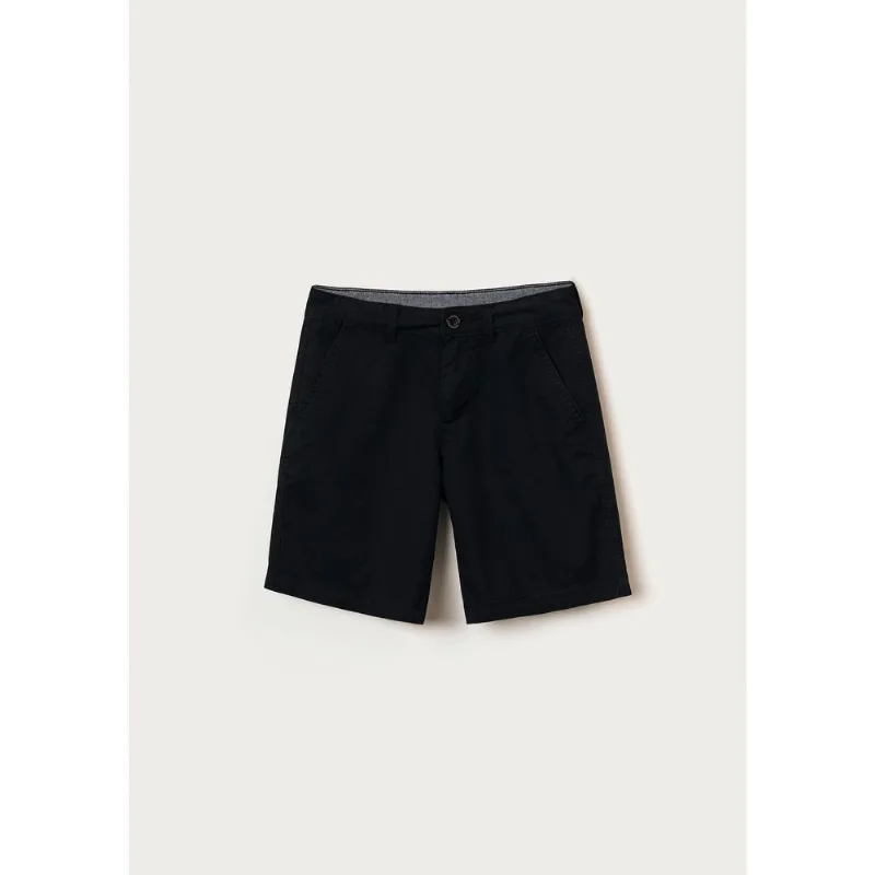 Bermuda Básica Infantil Menino Chino - Preto 005