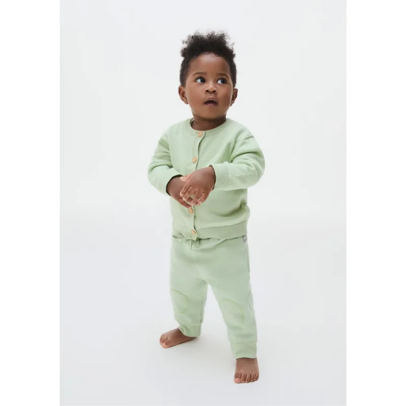 Cardigan Em Tricô Bebê Menino - Verde 18M