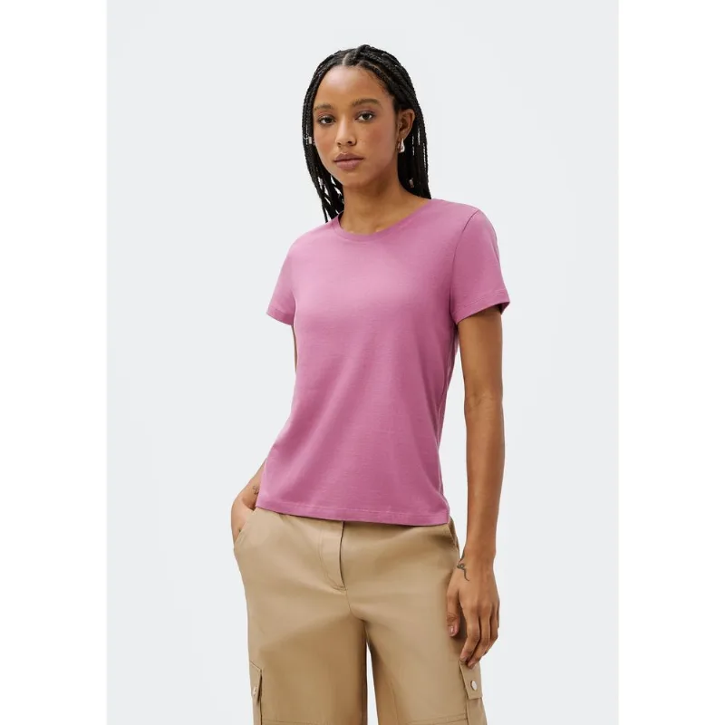 Camiseta Básica Feminina Slim World - Lilás P