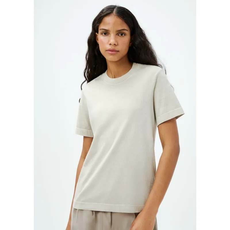 Camiseta Básica Feminina Estonada Soft - Bege P