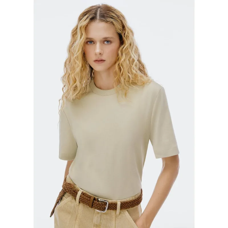 Camiseta Básica Feminina Manga Curta Mid - Verde XG