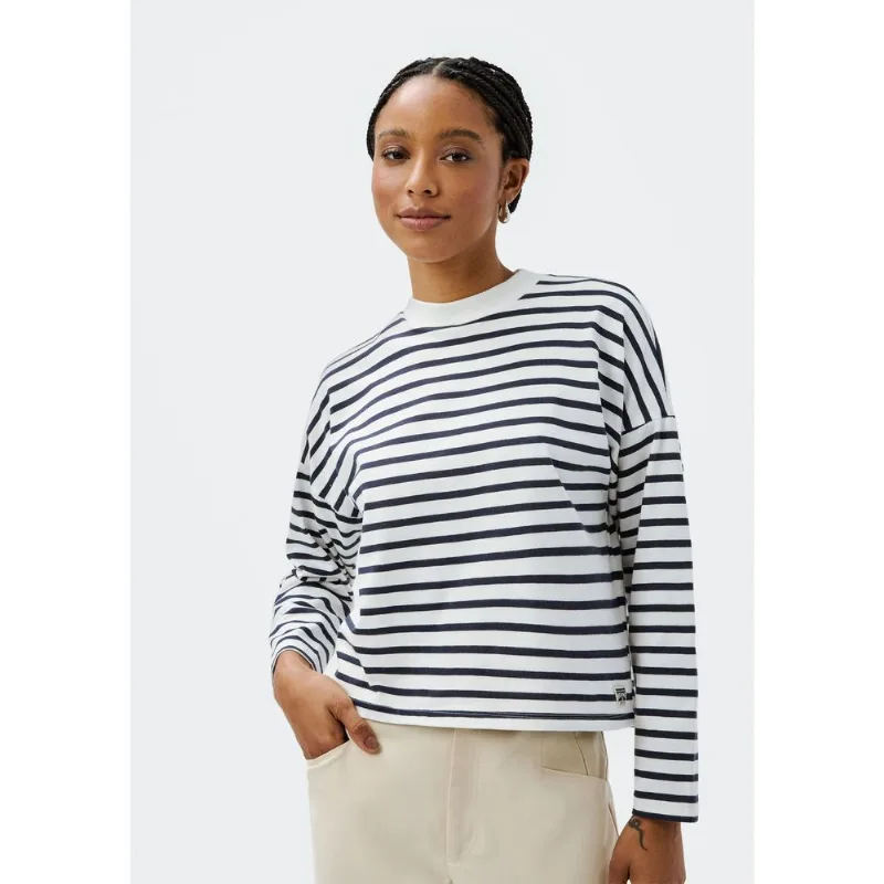 Blusa Feminina Manga Longa Listrada - Branco G