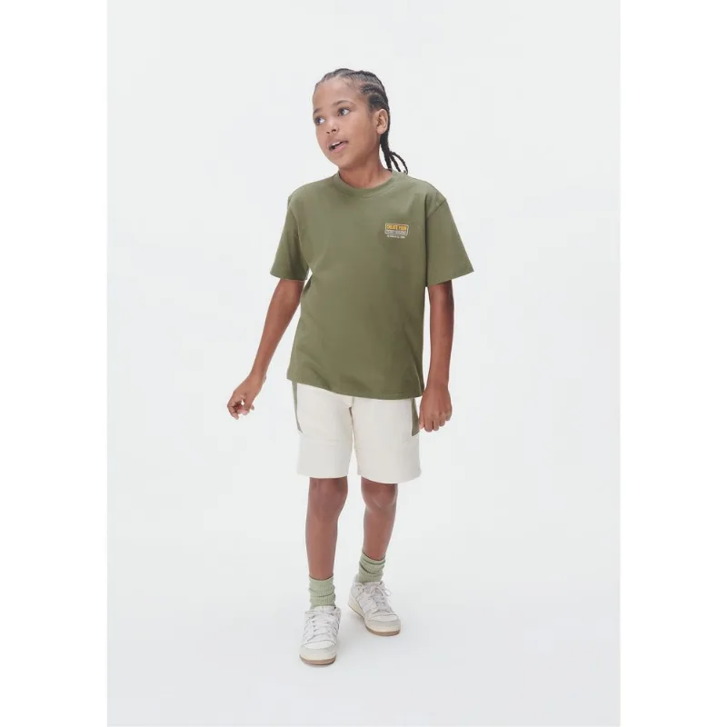 Bermuda Infantil Menino Com Recortes - Creme 012