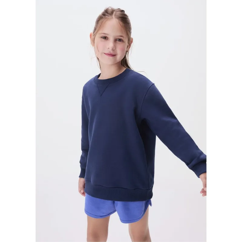 Blusão De Moletom Peluciado Infantil Unissex - Azul 004